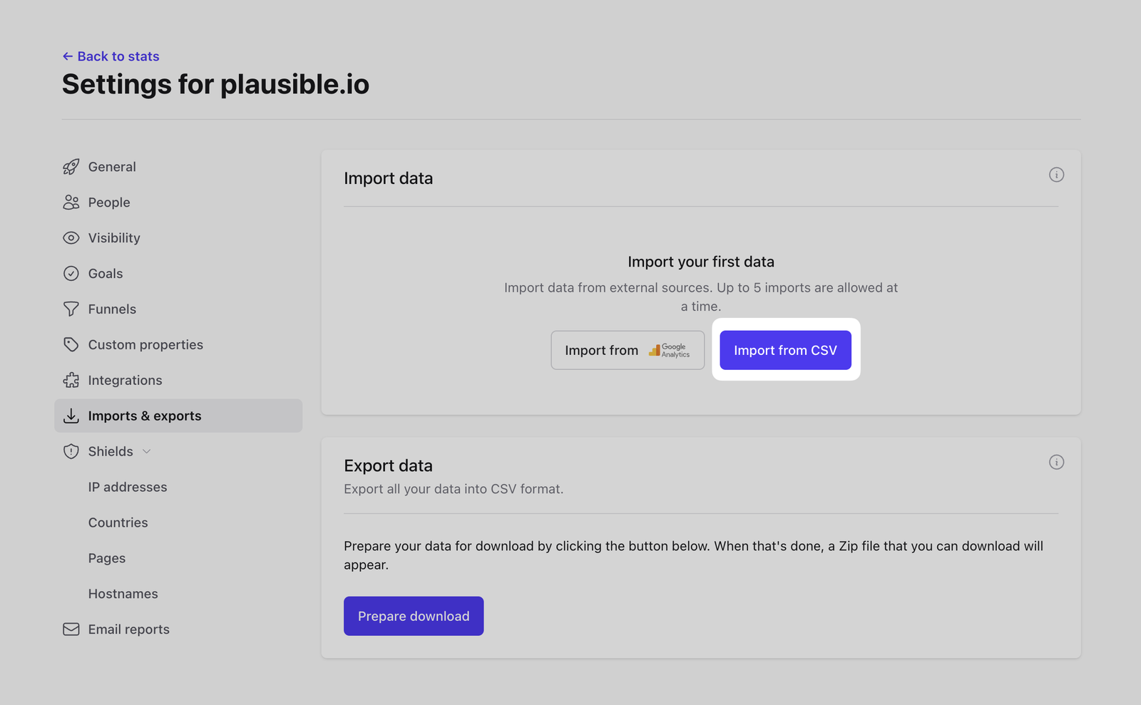 Import CSV