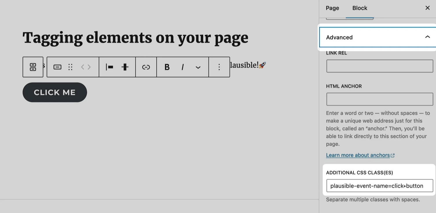 Add a CSS class name in the \\"Additional CSS class(es)\\" field Add a CSS class name in the "Additional CSS class(es)" field